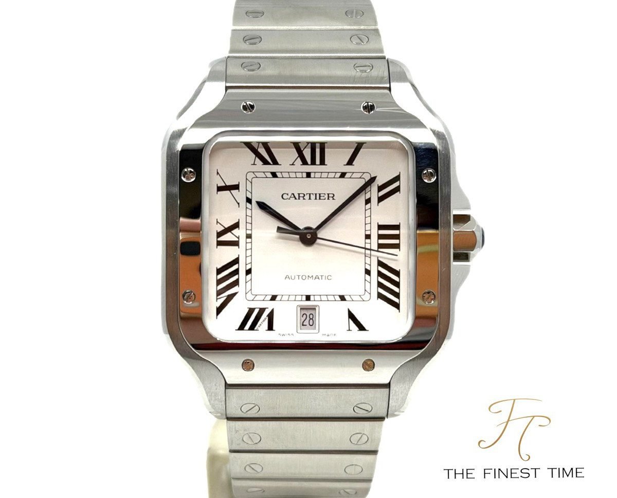 Cartier Santos de Cartier WSSA0018 Silvered Opaline Large