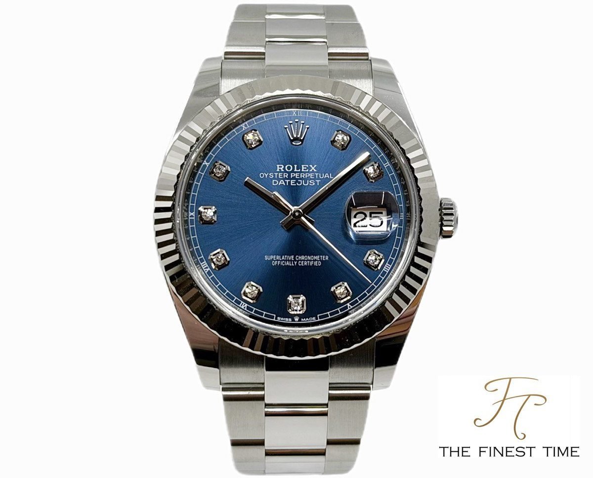 Rolex Datejust 41 126334 Blue 10-Points Diamond 126334 Blue Diamonds Oyster