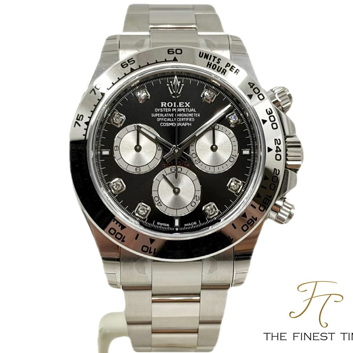 Rolex Daytona 126509 Black 8-Points Diamond 126509 Black Diamonds