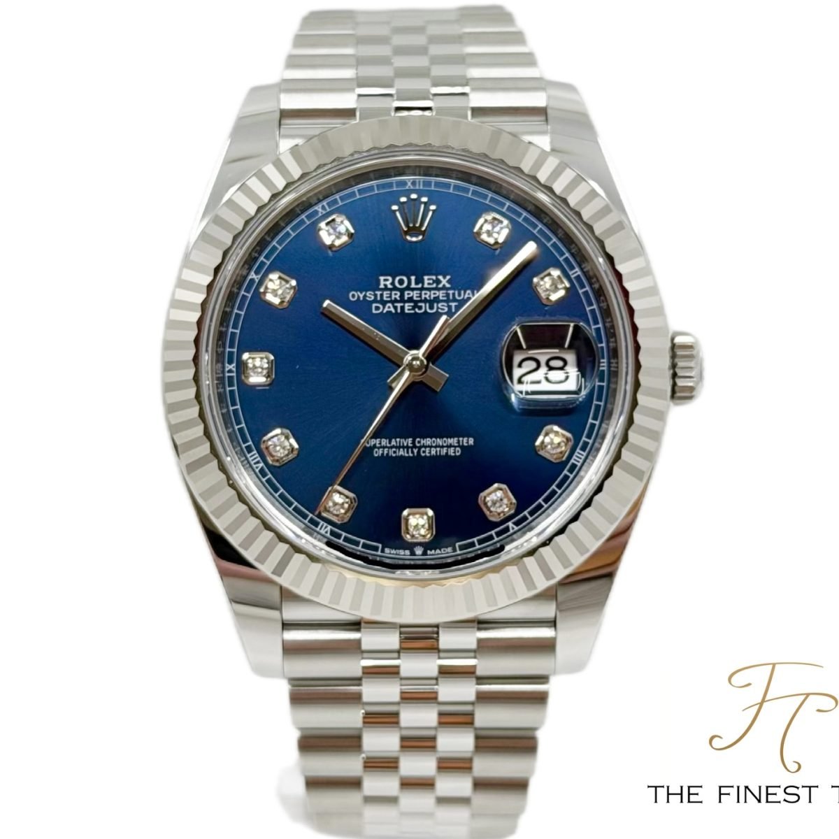 Rolex Datejust 41 126334 Blue 10-Points Diamond 126334 Blue Diamonds Jubilee