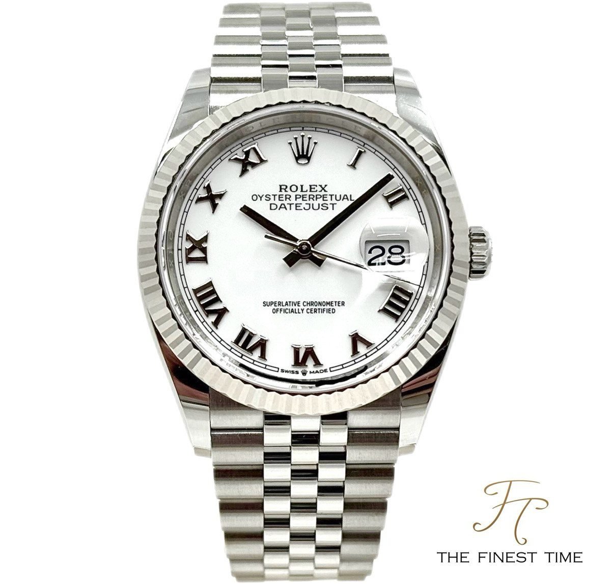 Rolex Datejust 36 126234 White Roman Jubilee