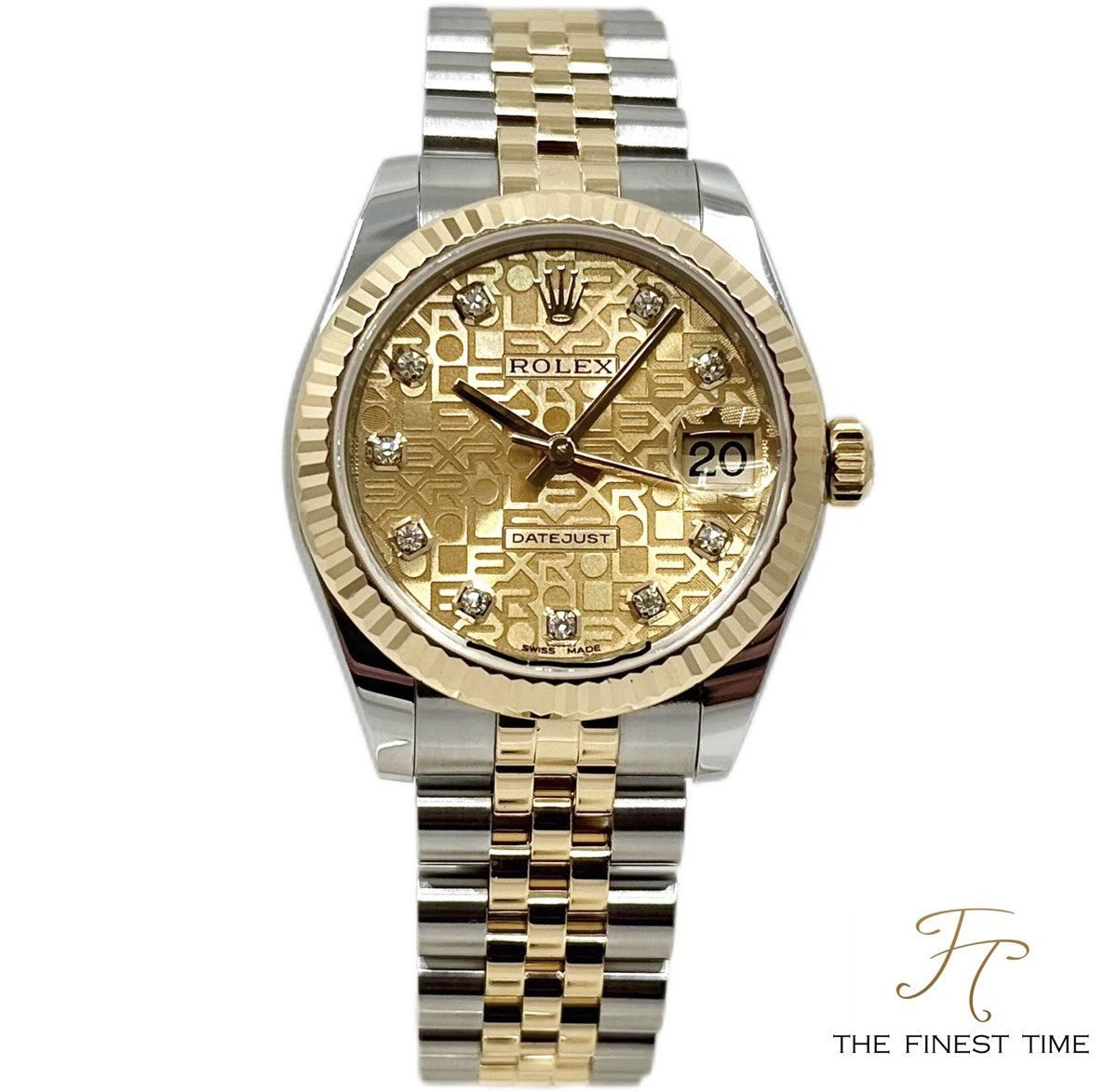 Rolex Datejust 31 178273 Champagne Computer 10-Points Diamonds Gold Computer Diamonds Jubilee