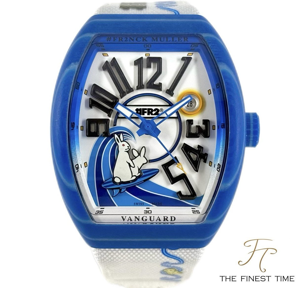 Franck Muller Vanguard 'FR2' Blue Beach #FR2NCK MULLER Vanguard Beach V 41 SC DT BEACH FR2 BU BL GF BLC NR