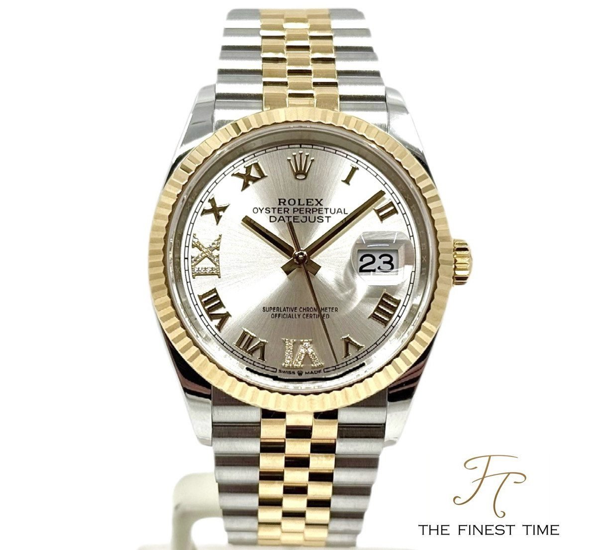 Rolex Datejust 36 126233 Silver VI IX Diamond Jubilee