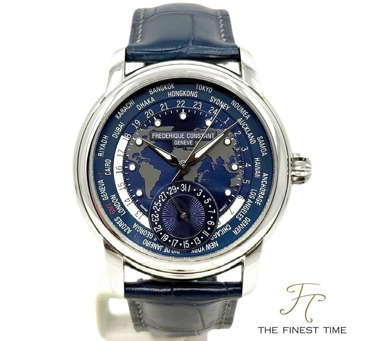Frederique Constant Manufacture Classic Worldtimer FC-718NWM4H6 Blue 42MM
