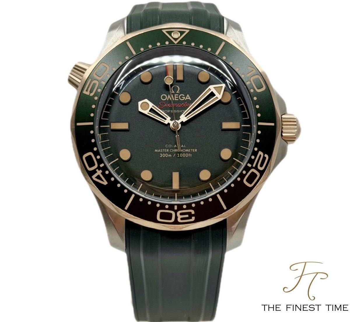Omega Seamaster Diver 300M 210.92.42.20.10.001 Green Titanium ‑ Bronze Gold Rubber