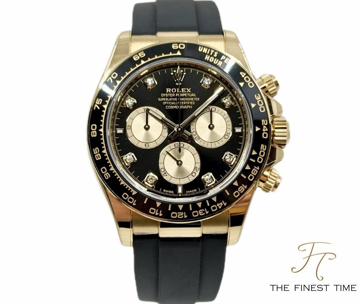 Rolex Daytona 126518LN Black 8-Points Diamond 126518LN Black Diamonds Oysterflex