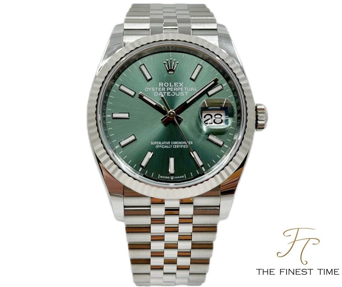 Rolex Datejust 36 126234 Green 126234 Mint Green Jubilee